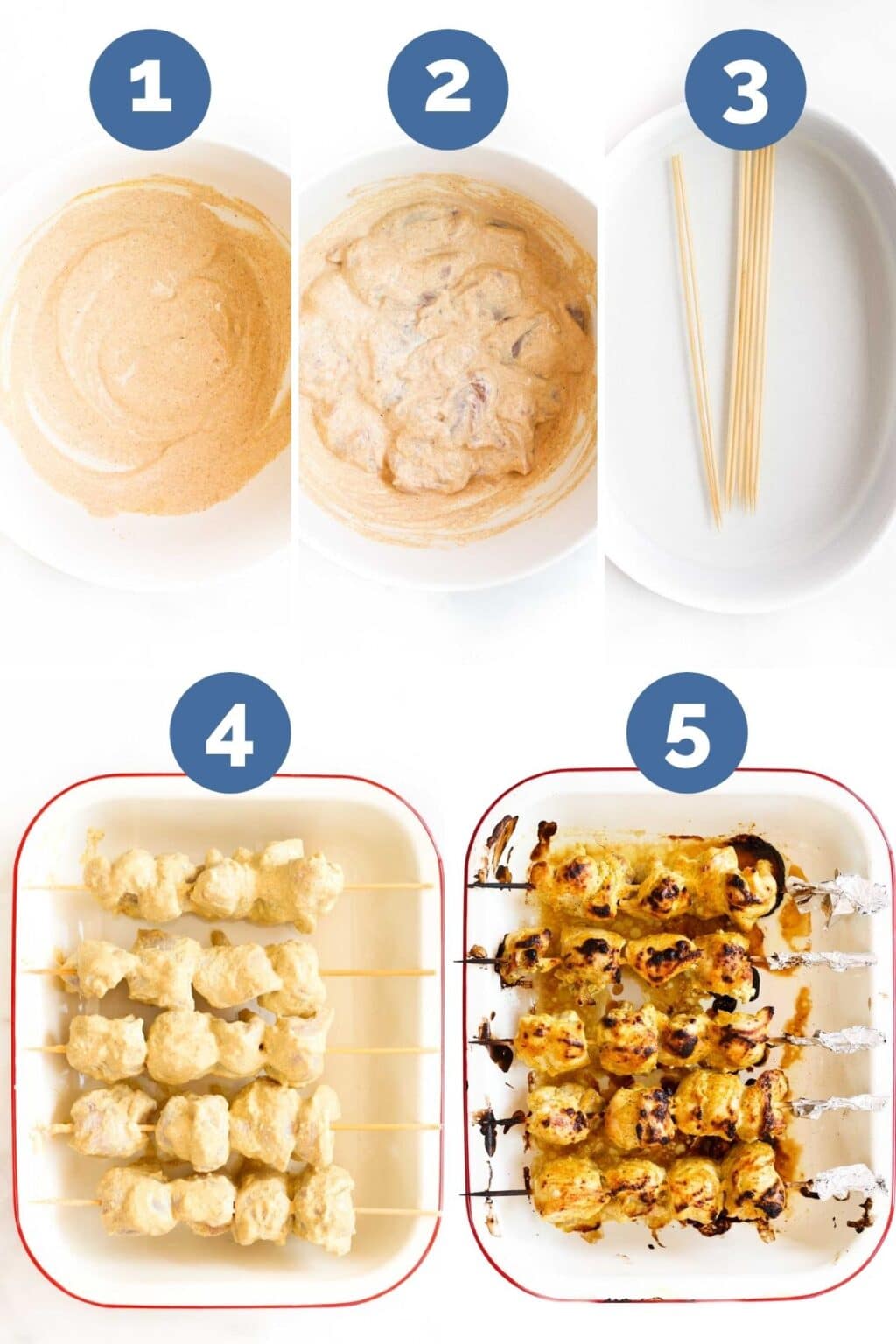 Kebabs Steps Chicken Tikka Kebabs - Healthy Little Foodies
