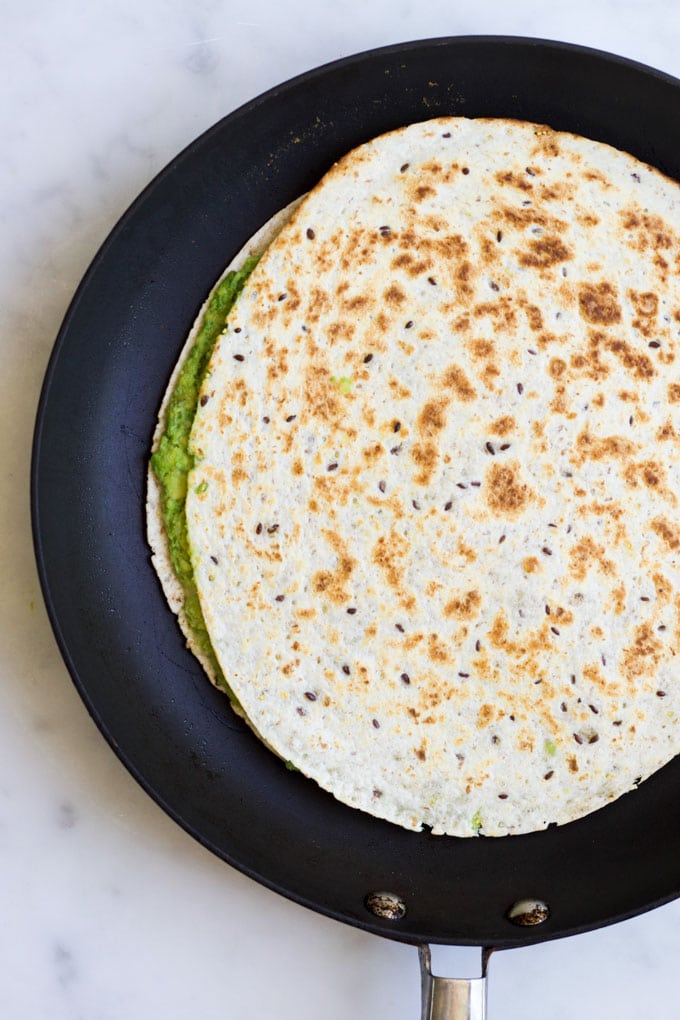 Avocado Quesadilla in Pan