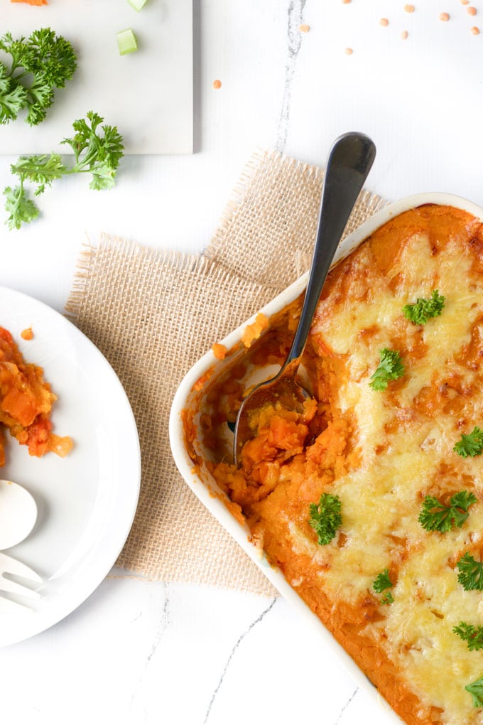 Lentil Shepherd S Pie Topped With Sweet Potato Healthy Little