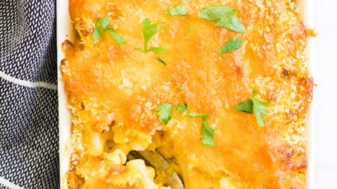 Baked Butternut Squash mac and Cheese in Individual Dish