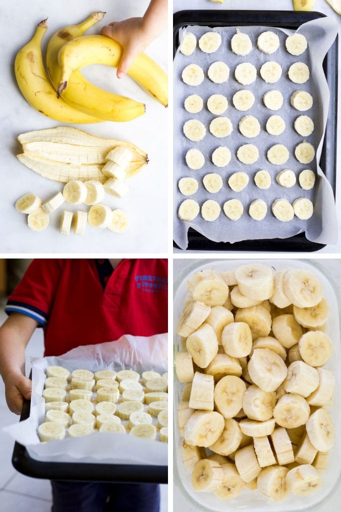 How to Freeze Bananas Process Steps
