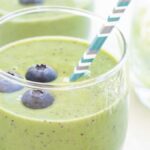 Close Up Shot of Green Smoothie in Glass