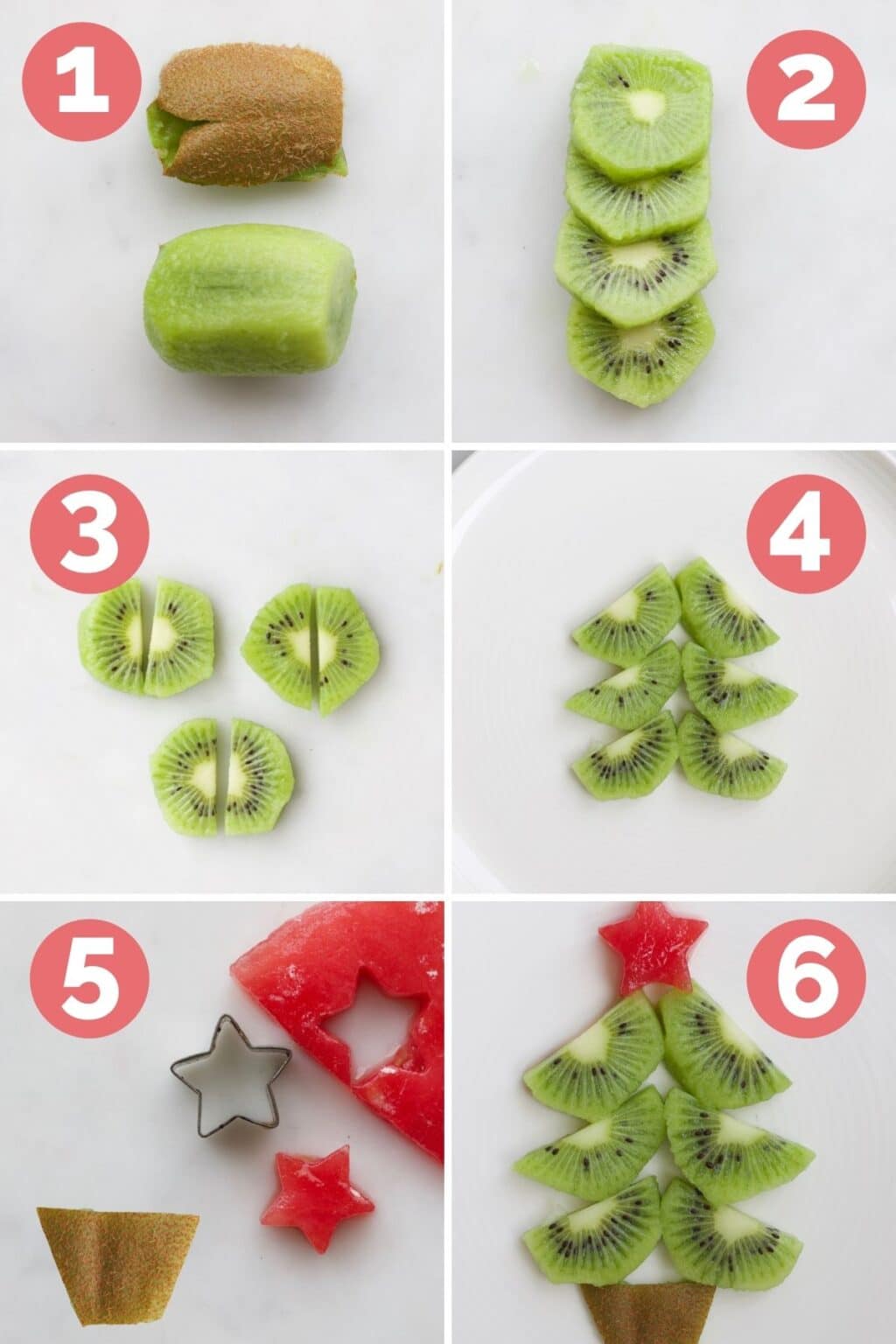 Kiwi Christmas Tree A fun and healthy festive snack for kids.
