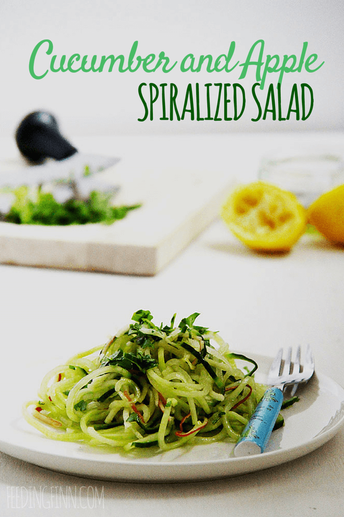 CUCUMBER AND APPLE SPIRALIZED SALAD