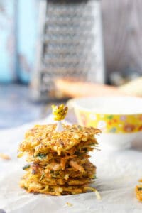 These carrot and parsnip fritters are a great way to get kids eating veggies. A delicious finger food perfect for babies and toddlers but something the whole family will enjoy.
