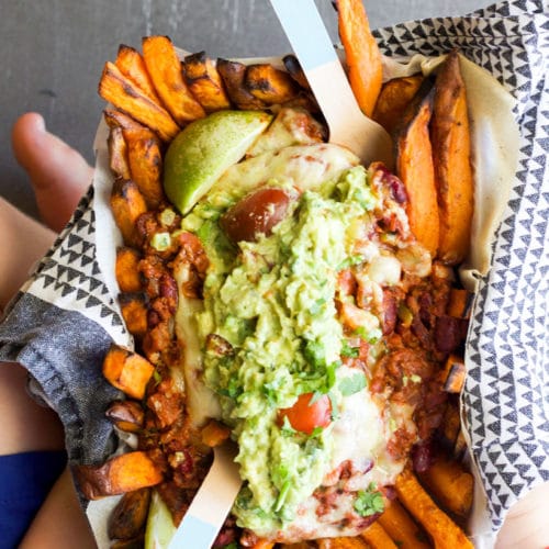 These healthy chilli cheese fries are packed with 7 different veggies. Great for fussy eaters