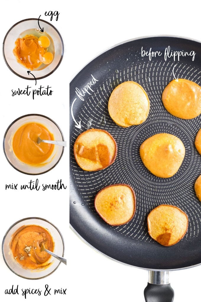 How to Make Sweet Potato Pancakes Process Steps