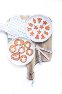 Sweet Potato Christmas Bites - a healthy Christmas themed snack for kids