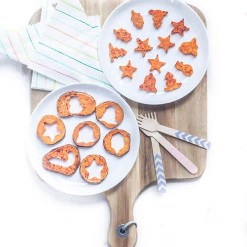 Sweet Potato Christmas Bites - a healthy Christmas themed snack for kids