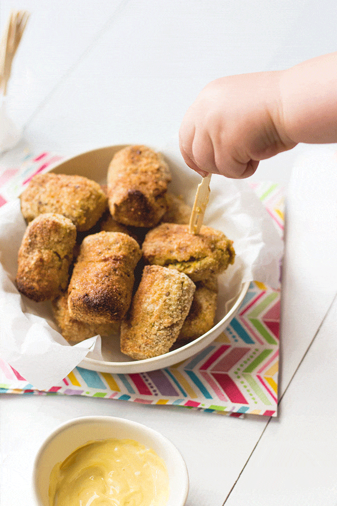 Bean and Veggie Nuggets are a great finger food for kids. Great for BLW (baby led weaning) 