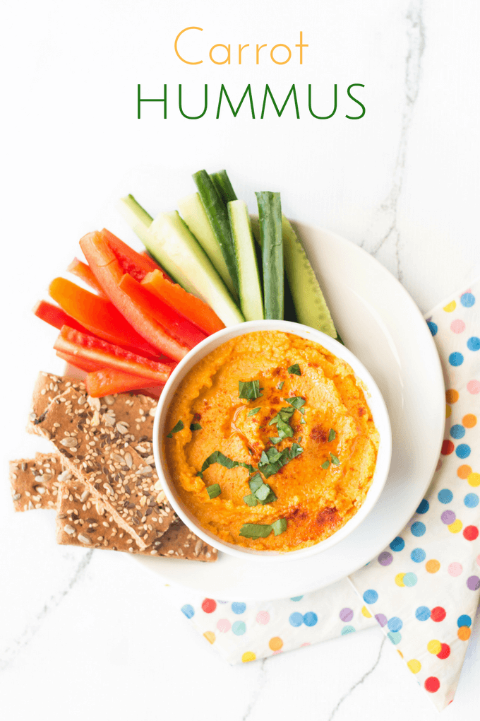 Carrot hummus. A great dip for kids, babies puree or spread. 