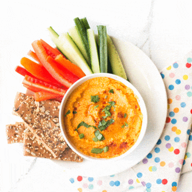 Carrot hummus. A great dip for kids, babies puree or spread.
