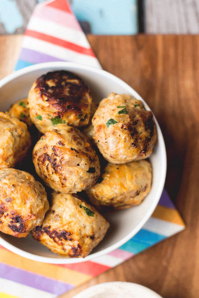 Close Up View of Chicken Meatballs