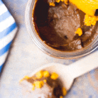 Chocolate orange avocado mousse is a delicious dessert for the whole family. Creamy avocado & banana are blended with sweet dates, orange juice & cacao