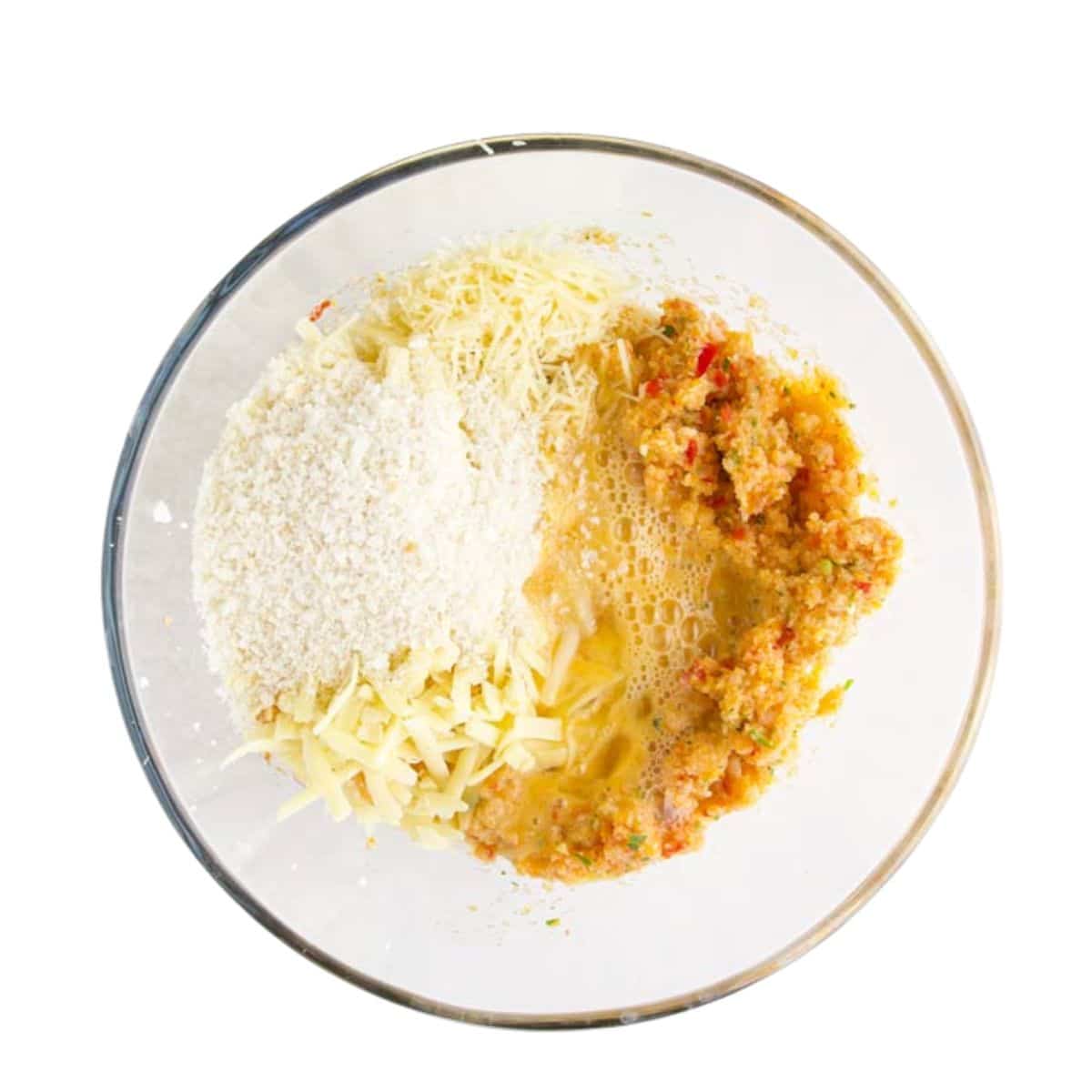 Cauliflower Tot Mixture in Bowl.
