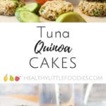 These tuna quinoa cakes are great as part of a main meal or can be popped into the lunch box the next day. #Freezer friendly. #Gluten Free #Dairy Free.