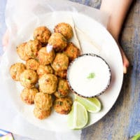 Chicken meatballs with a lemongrass and ginger dip are a great finger food for babies / kids. Enjoy as part of a meal or pack into the lunchbox.