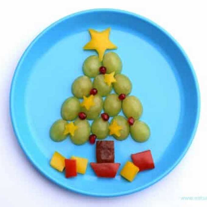 Arbre de Noël fait de raisins