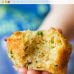 Savoury muffins packed with four different vegetables. Perfect for the lunchbox and great for baby-led weaning. #savourymuffin #vegetablemuffin #lunchboxideas #babyledweaning #blw