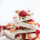 Frozen Yoghurt Bark Pieces Stalked on Top of Each Other