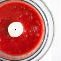Strawberry Puree in Food Processor