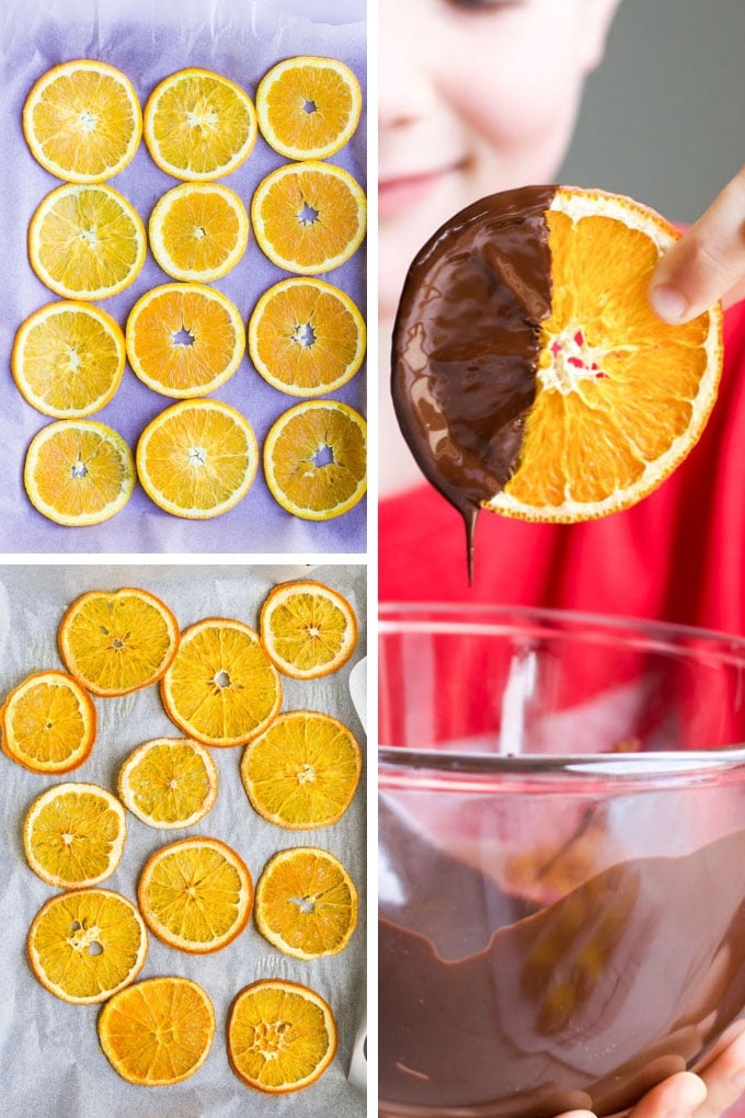 Chocolate Dipped Dried Oranges Process Steps
