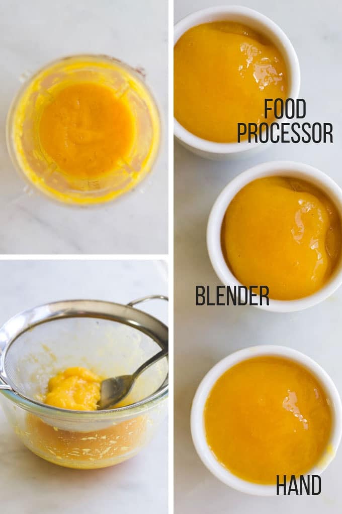 Mango Puree made in Food Processor / Blender and by Hand.