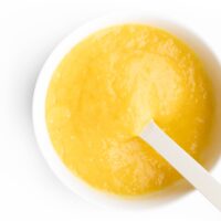 Mango Puree in White Bowl