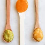 Mango puree makes a great baby food but can also be enjoyed by people of all ages. Can be mixed with a range of other foods to make delicious baby purees (suggestions in post) or can be used in curries, dips and dressings.