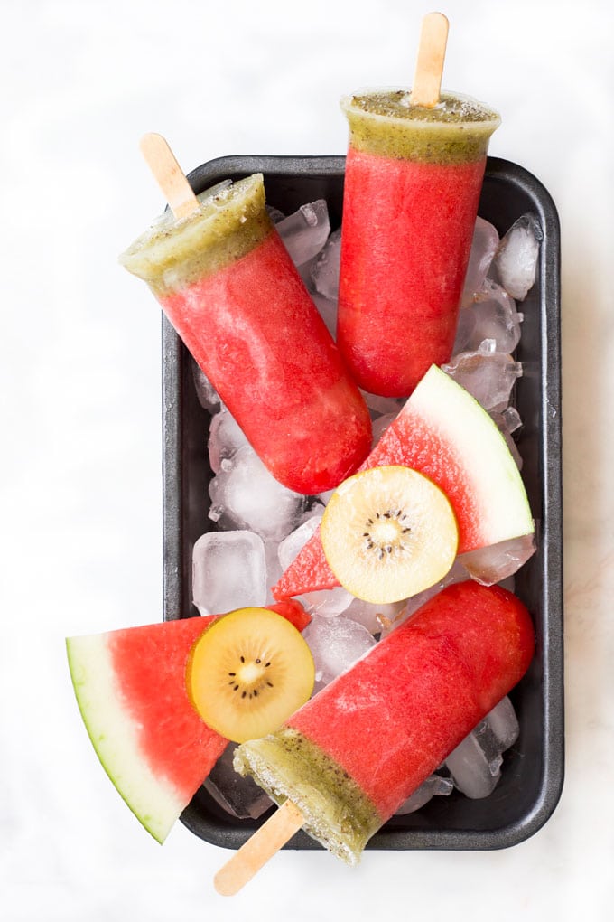 Watermelon Popsicles Served in Tray