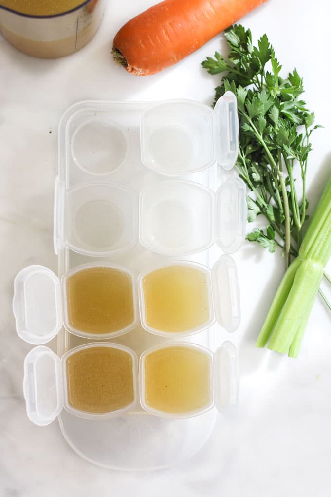 ChickenStock in Freezable Containers