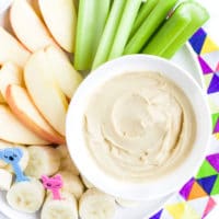 Fruit Platter with Peanut Butter Dip