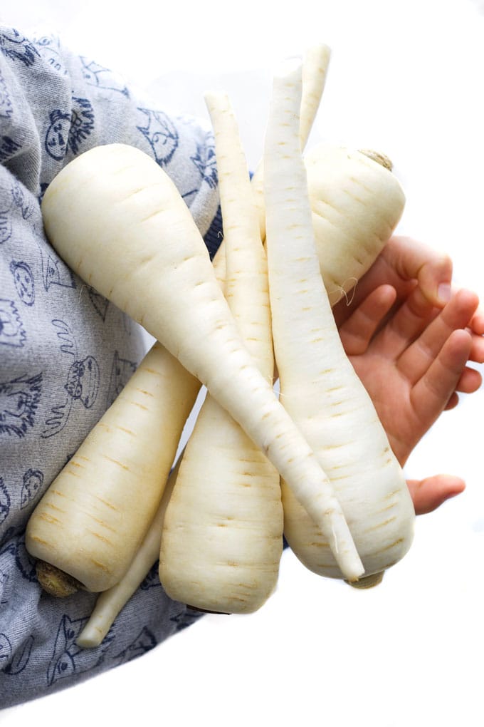 Child Holding Parsnips