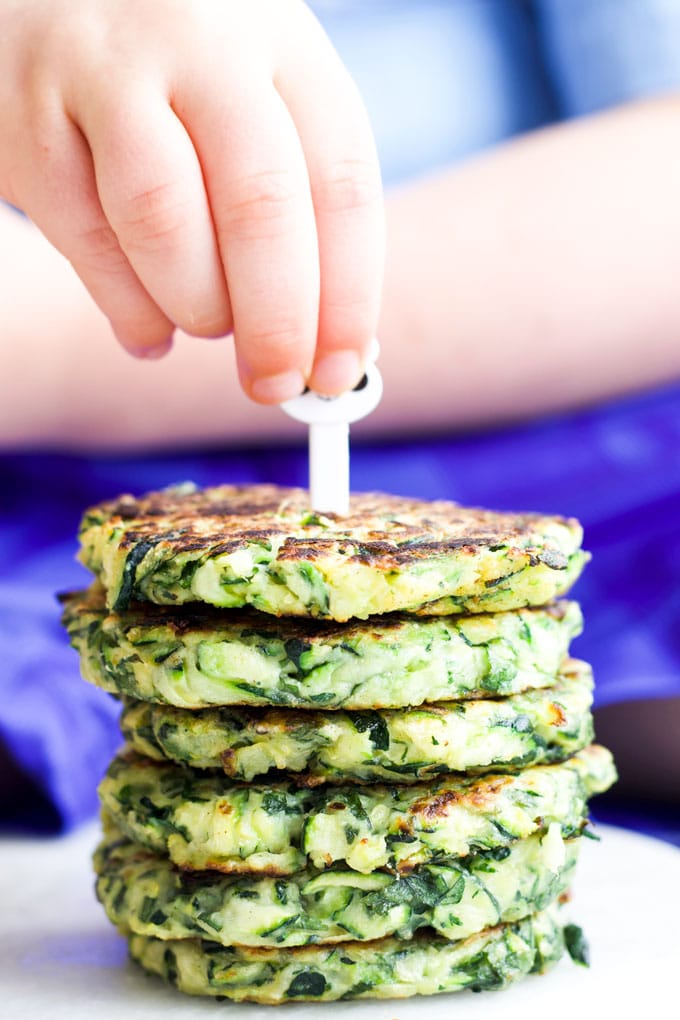 Stack of Zucchini Fritters