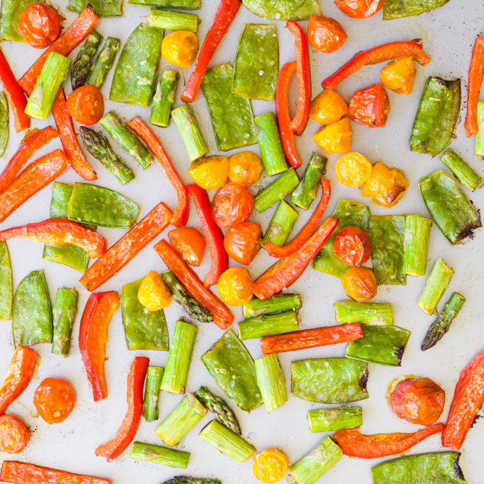 Tray of Roasted Vegetables