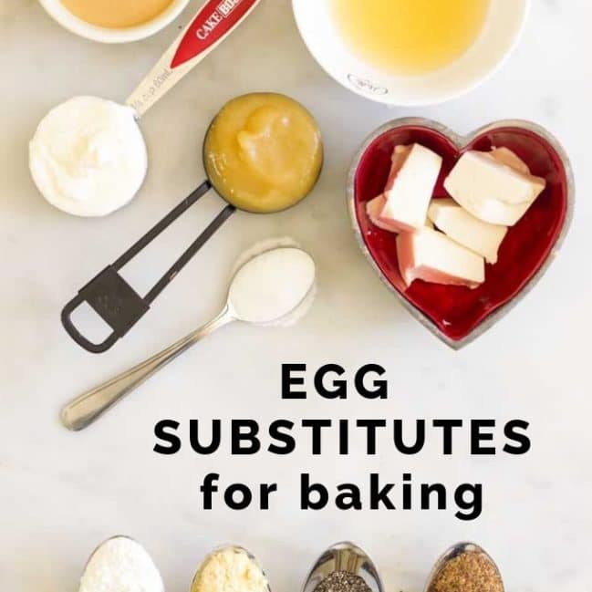 Image Showing the Many Baking Substitutes for Eggs