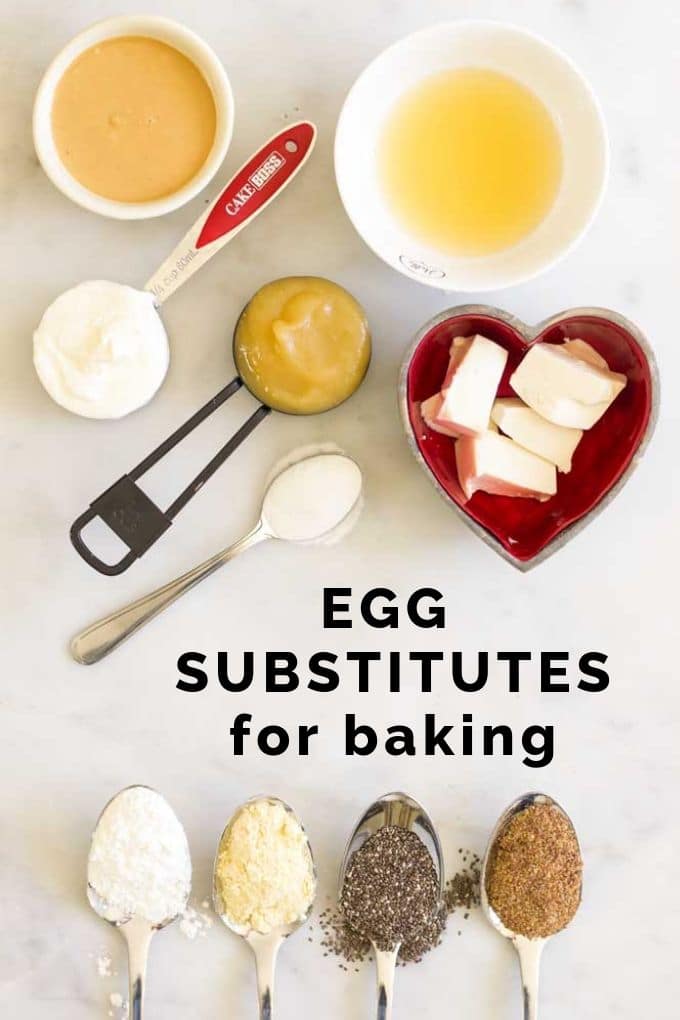 Image Showing the Many Baking Substitutes for Eggs