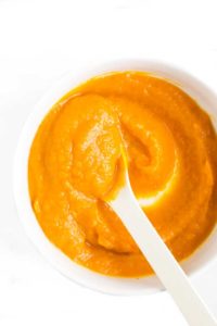 Homemade Pumpkin Puree in Bowl