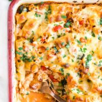 Chicken Pasta Bake With Portion Removed