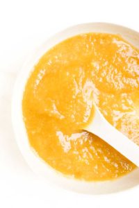 Peach Puree in Bowl
