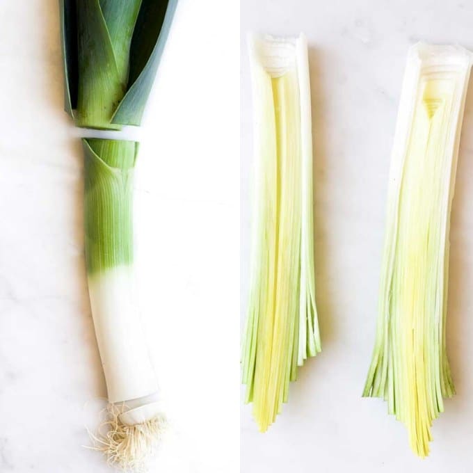Picture of Leek Topped, Tailed and Cleaned