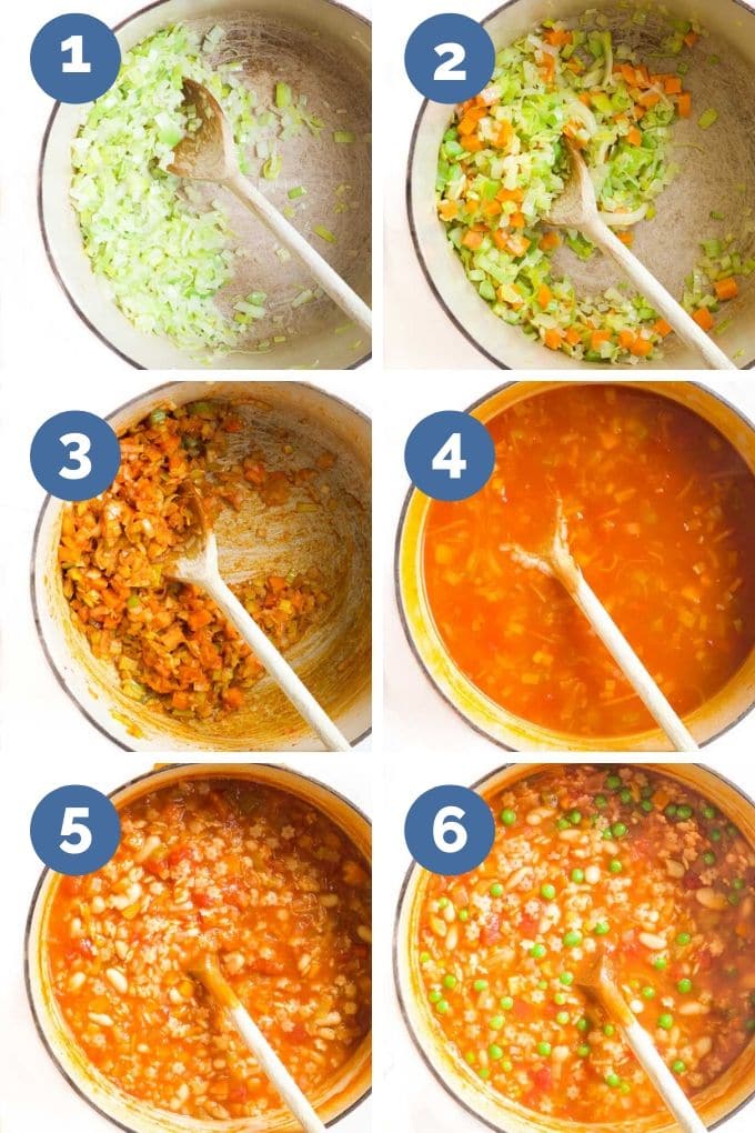 How to Make Minestrone Soup - 6 Process Steps