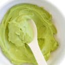 Top Down View of Avocado Puree in Bowl