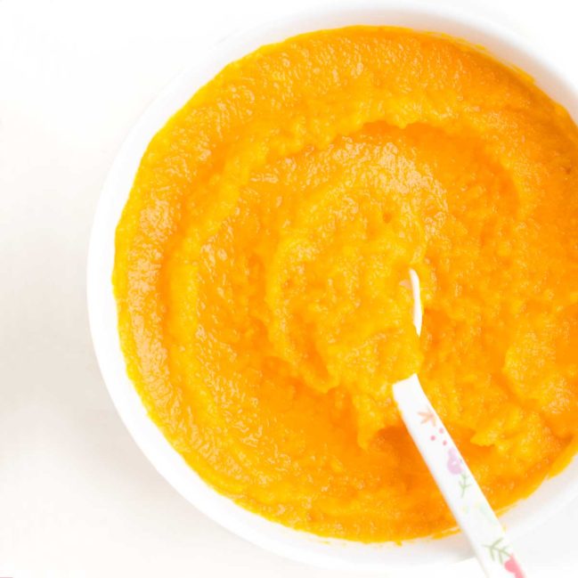 Carrot Puree in Bowl