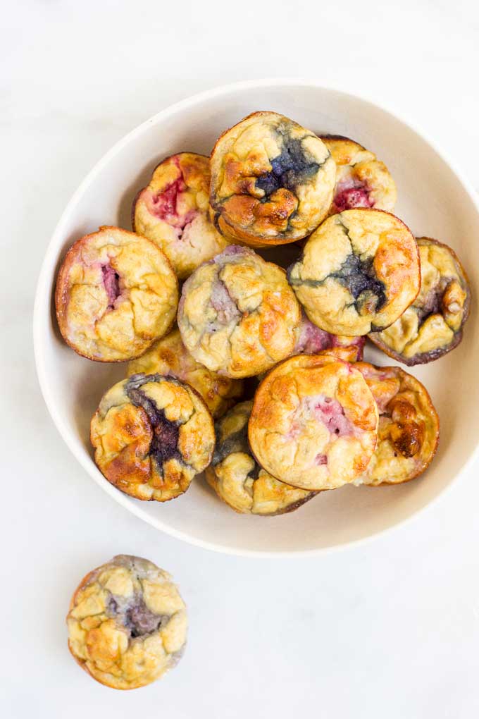 Bowl of Fruity Egg Muffins