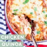 Chicken and Quinoa Bake Short Pinterest Pin
