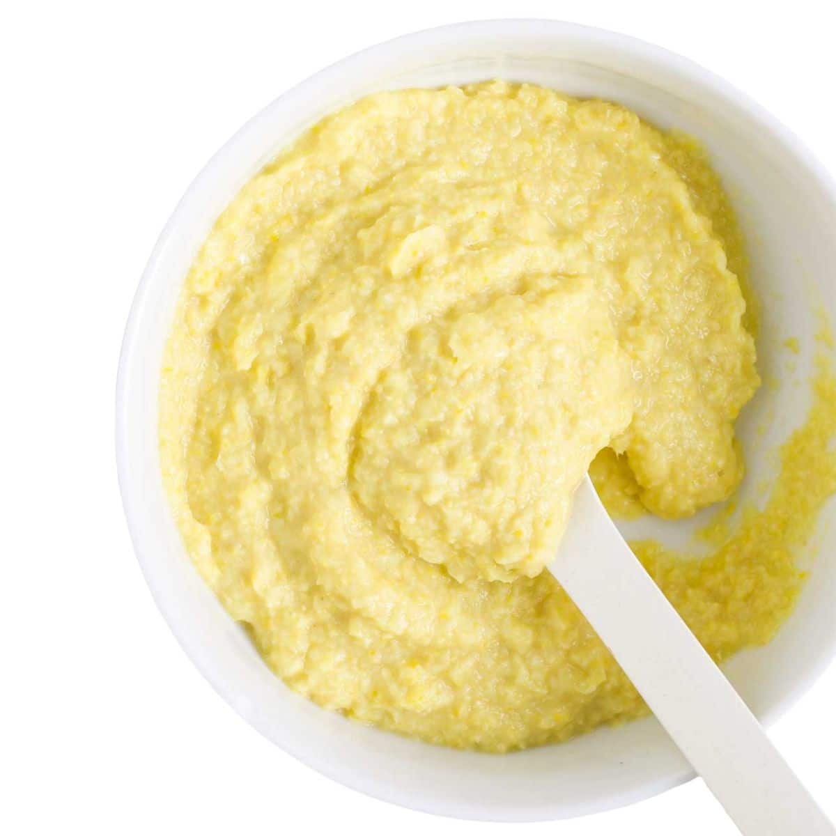 Corn Puree in Bowl