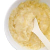 Mashed Banana in Bowl