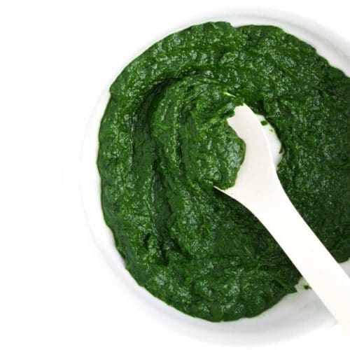 Spinach Puree in Bowl