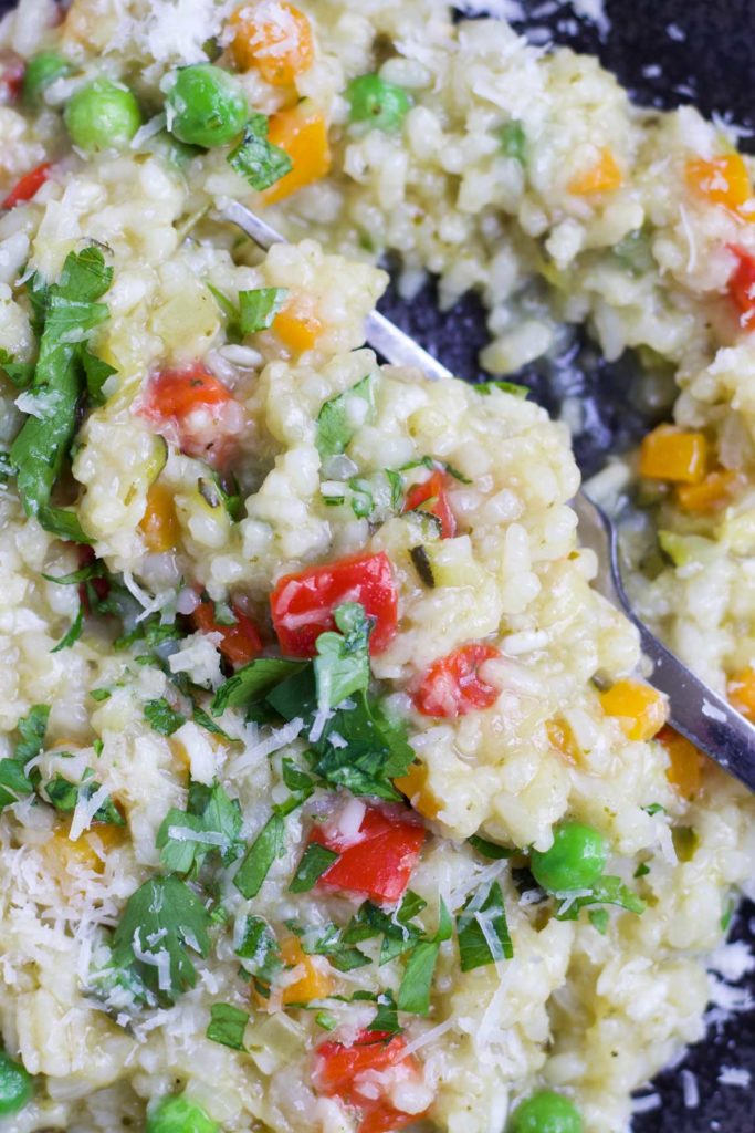 Close Up Shot of Slow Cooker Risotto